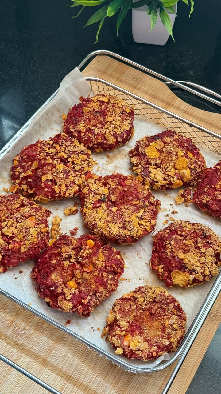 Daliya Soya Beetroot Kababs 
